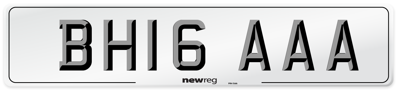 BH16 AAA Number Plate from New Reg